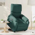 vidaXL Fotoliu rabatabil ridicare pe verticala, verde închis, textil GartenMobel Dekor (3204830)