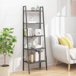 vidaXL Raft de sine statator cu 5 niveluri, negru, 56x35x174 cm GartenMobel Dekor (336369) Biblioteca