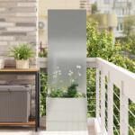 vidaXL Ghiveci de Gradina cu Panou Decorativ Argintiu 50 x 140 cm GartenMobel Dekor (876446)