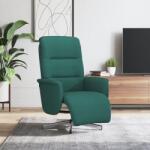 vidaXL Fotoliu rabatabil cu suport de picioare, verde închis, textil GartenMobel Dekor (356565)