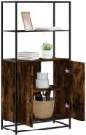 vidaXL Dulapuru stejar afumat 68x35x139 cm lemn si metal prelucrat GartenMobel Dekor (849051) Comoda