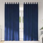 vidaXL Perdele opace 2 pcs Albastru închis 140 x 260 cm Catifea GartenMobel Dekor (4107207)