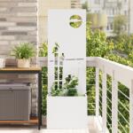 vidaXL Ghiveci de Gradina cu Panou Decorativ Alb 50 x 140 cm GartenMobel Dekor (876470)