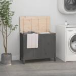 vidaXL Cutie de rufe, gri, 88, 5x44x76 cm, lemn masiv de pin GartenMobel Dekor (823581)