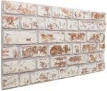 vidaXL Panouri de perete 10 pcs Rosu si Alb 100 x 50 cm Spuma EPS GartenMobel Dekor (42046101)