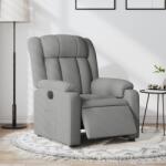 vidaXL Fotoliu rabatabil electric, gri deschis, textil GartenMobel Dekor (3205292)