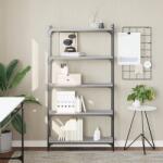 vidaXL Biblioteca cu 5 niveluri gri sonoma 80x30x154 cm lemn prelucrat GartenMobel Dekor (837680) Biblioteca