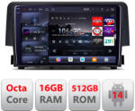 Edotec Navigatie Honda Civic 2016-2020 Android 14 QLED 2K, 16GB RAM, 512GB (KIT-669+EDT-E809-2K)