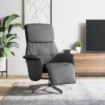 vidaXL Fotoliu rabatabil cu suport de picioare, gri închis, textil GartenMobel Dekor (356658)