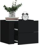 vidaXL Noptiere de perete, 2 buc. , negru, 45x30x35 cm GartenMobel Dekor (848328)