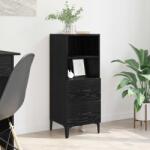 vidaXL Bufet cu sertar Stejar negru 34 x 34.5 x 90 cm Lemn compozit GartenMobel Dekor (880954) Comoda