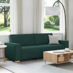 vidaXL Sofa cu 3 locuri Verde închis 220 cm tesatura GartenMobel Dekor (4104995) Canapea