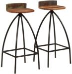 vidaXL Scaune de bar, 2 buc. , lemn masiv reciclat GartenMobel Dekor (245264)