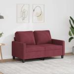 vidaXL Canapea cu 2 locuri, rosu vin, 120 cm, material textil GartenMobel Dekor (359161) Canapea