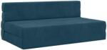 vidaXL Canapea Plianta cu Pat albastru 203 x 152 x 15 cm Catifea GartenMobel Dekor (900125) Canapea