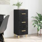 vidaXL Bufet cu sertar Stejar negru 34.5 x 34 x 90 cm Lemn compozit GartenMobel Dekor (880936) Comoda