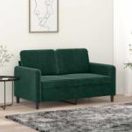 vidaXL Canapea cu 2 locuri, verde închis, 120 cm, catifea GartenMobel Dekor (359434) Canapea