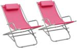 vidaXL Scaune balansoar, 2 buc. , roz, otel GartenMobel Dekor (310341)