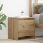 vidaXL Noptiera dormitor stejar artizanal 45 x 34 x 44, 5 cm cu spatiu depozitare (875235)