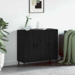 vidaXL Bufet Negru 90 x 34 x 80 cm Lemn compozit GartenMobel Dekor (879588) Comoda