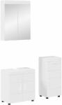 vidaXL Set de mobilier pentru baie TULUM 3 pcs Alb lucios GartenMobel Dekor (3398028)