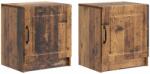vidaXL Set 2 noptiere dormitor din lemn prelucrat, finisaj lemn vechi, 43x34, 5x47 cm (895732)
