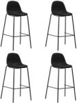 vidaXL Scaune de bar, 4 buc. , negru, material textil GartenMobel Dekor (281536)