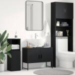 vidaXL Dulap pentru chiuveta de baie Stejar negru 80 x 30 x 60 cm GartenMobel Dekor (863121)