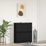 vidaXL Dulap pentru Incaltaminte cu usa Stejar negru 80 x 21 x 87.5 cm GartenMobel Dekor (862216) Pantofar