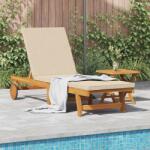 vidaXL Sezlong 1-persoana 2 pcs Maro Lemn Solid de Acacia GartenMobel Dekor (3325202)