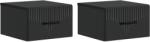 vidaXL Set 2 noptiere suspendate negre cu sertar, 34, 5x33x20 cm, montaj pe perete (898938)