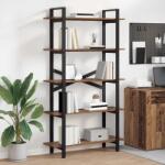 vidaXL Raft pentru carti Lemn Vechi 100 x 33, 5 x 178 cm Lemn compozit GartenMobel Dekor (883938) Biblioteca