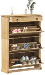 vidaXL Dulap pantofi "Corona", 99x32x85 cm, lemn masiv de pin GartenMobel Dekor (4002788) Pantofar