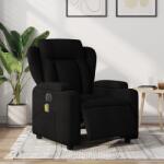 vidaXL Fotoliu electric de masaj rabatabil, negru, textil GartenMobel Dekor (3204472)