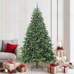 vidaXL Brad de Craciun artificial cu 300 LED Verde 210 cm PE si PVC GartenMobel Dekor (3397569)