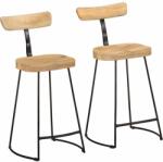 vidaXL Scaune de bar 2 buc 49x43x88 cm lemn masiv de mango GartenMobel Dekor (4013522)