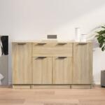 vidaXL Servante, 3 piese, stejar sonoma, lemn prelucrat GartenMobel Dekor (3115830) Comoda