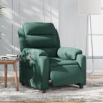 vidaXL Fotoliu rabatabil electric, verde închis, catifea GartenMobel Dekor (3205072)