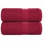 vidaXL Prosoape pentru oaspeti 2 buc Bordeaux 360 g/m2 100% bumbac GartenMobel Dekor (136731) Prosop