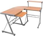 vidaXL Birou de computer coltar, maro, 132x112x99 cm, lemn prelucrat GartenMobel Dekor (20586)