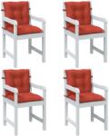 vidaXL Perne scaun spatar scund 4 buc. melanj rosu 100x50x7 cm textil GartenMobel Dekor (4002398)