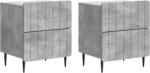 vidaXL Set 2 noptiere cu 4 sertare, gri beton, 43 x 34, 5 x 49, 5 cm (894302)