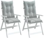 vidaXL Perne scaun cu spatar înalt 2 buc. melanj gri 120x50x7cm textil GartenMobel Dekor (4002346)