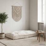 vidaXL Perna pentru canapea pe palet Crem 120 x 80 x 12 cm Tesatura GartenMobel Dekor (4019082)