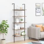 vidaXL Raft înclinat cu 5 niveluri maro închis / negru 64x35x185 cm GartenMobel Dekor (336386) Biblioteca