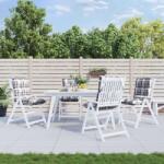 vidaXL Perne scaun cu spatar mic, 4 buc. , gri carouri, textil oxford GartenMobel Dekor (377714)