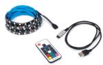 KOLORENO Set bandă LED 5V IP20 3m - RGB + controler USB cu telecomandă RF pentru iluminare TV (TV3M-IP20-RF-USB-KP)