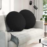 vidaXL Perne de Sezut 2 pcs Negru Ø60 x 21 cm tesatura GartenMobel Dekor (42014196)