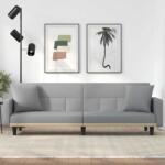 vidaXL Canapea extensibila cu cotiere, gri deschis, textil GartenMobel Dekor (351875) Canapea