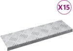 vidaXL Trepte Dreptunghiular 15 pcs Argintiu 60 x 18 x 2, 5 cm Aluminiu GartenMobel Dekor (4104234) Covor